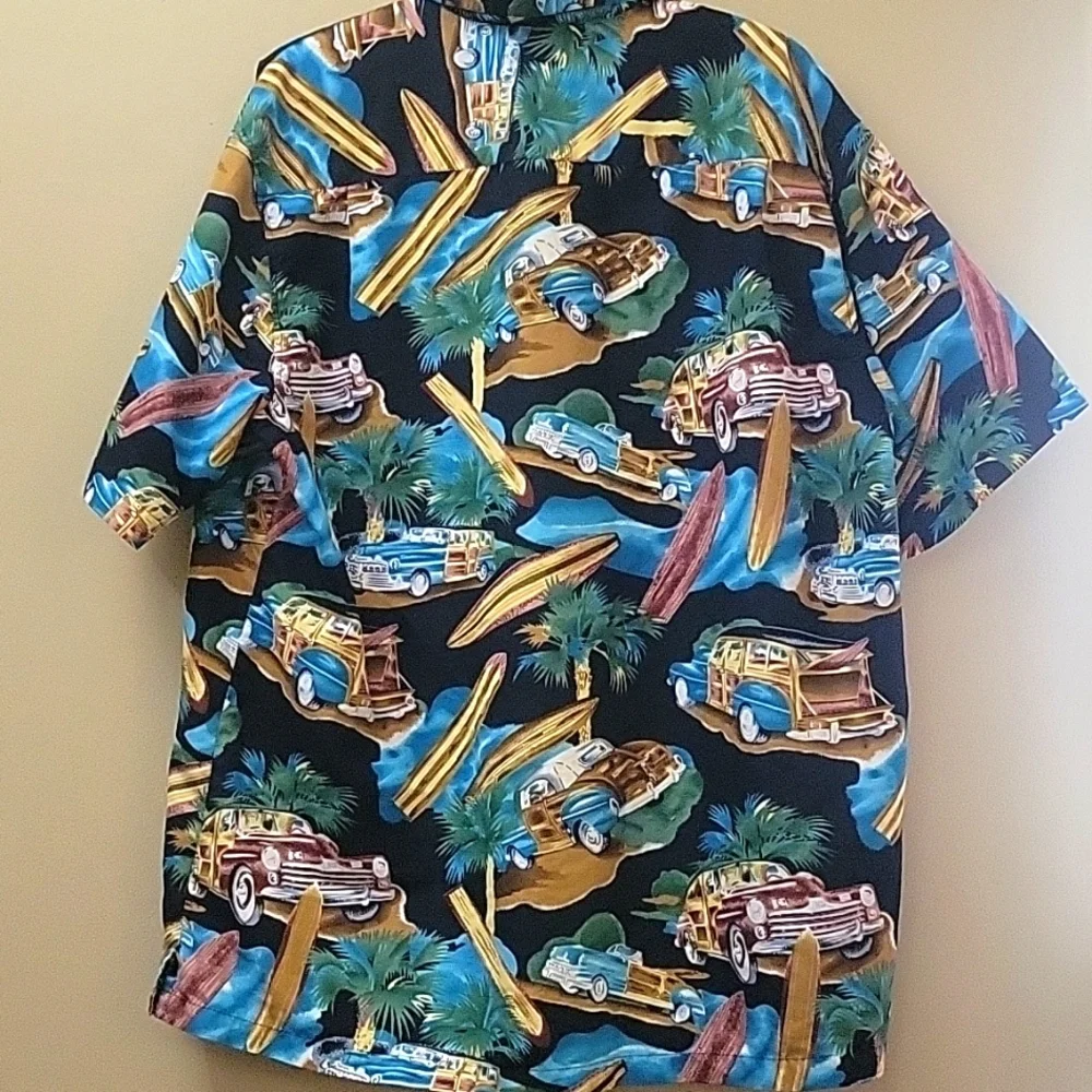 International Trading Co. Tropical Surfboard Print Men's Shirt - Picture 5 of 6